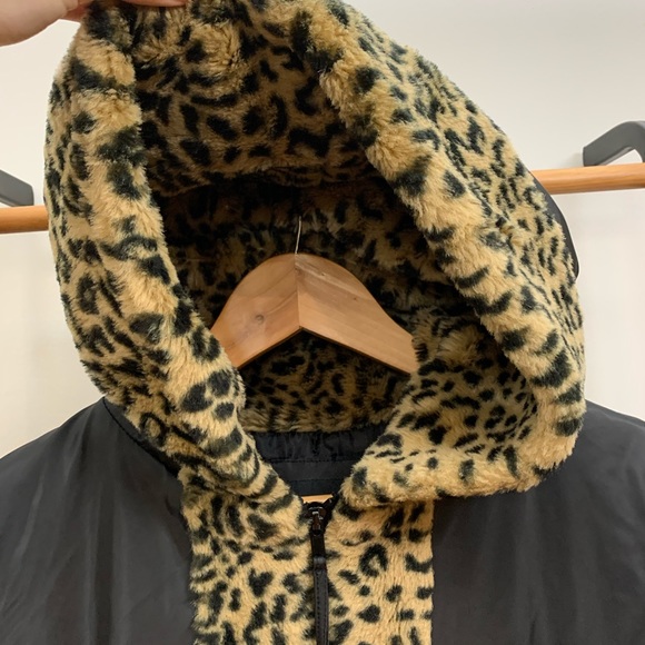 Faux Leopard Fur Trimmed Winter Coat - Girls - Picture 3 of 11